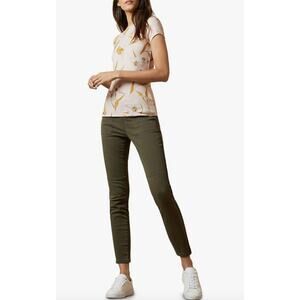 TED BAKER Juliay Cabana Jersey Fitted Tee Light Pink
